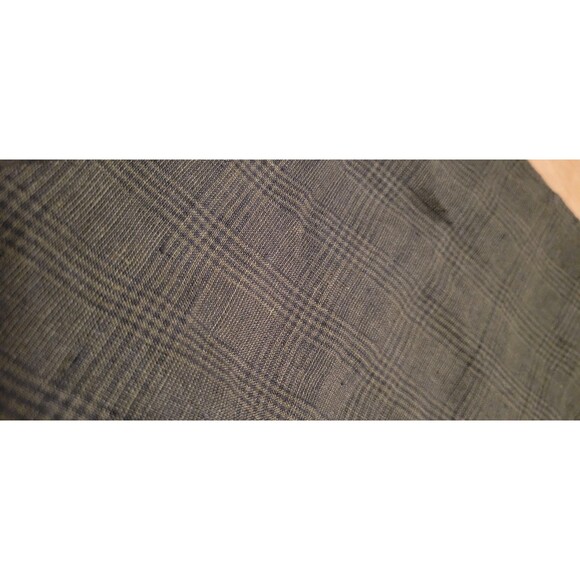 J.CREW Pants Men Size 32x30 100% Linen Straight Fit Green Plaid Casual Pant - Picture 5 of 14